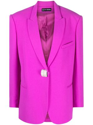 David Koma crystal-detail single-breasted blazer - Purple