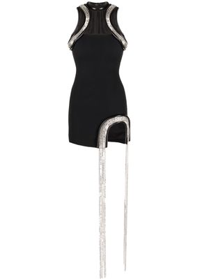 David Koma crystal-embellished cut-out detailing dress - Black