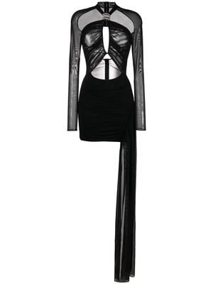 David Koma crystal-embellished cut-out dress - Black