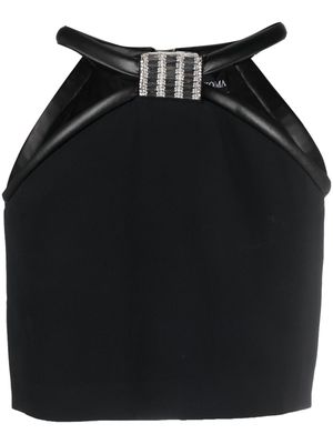 David Koma crystal-embellished cut-out miniskirt - Black