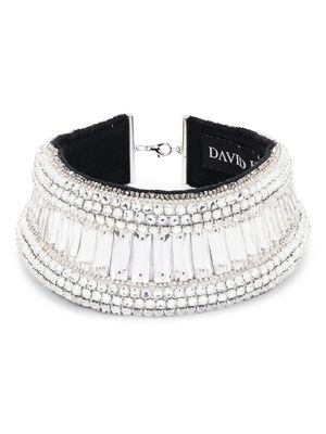 David Koma crystal-embellished high-neck choker - Silver