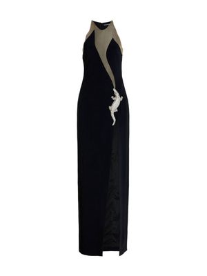 David Koma Crystal-Embellished Strapless Gown - BLACK