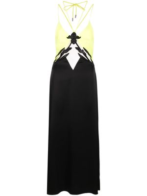 David Koma cut-out crystal-embellished dress - Black