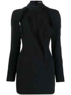 David Koma cut-out high neck dress - Black
