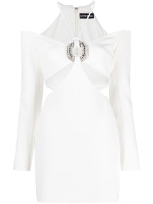 David Koma embellished cut-out minidress - White