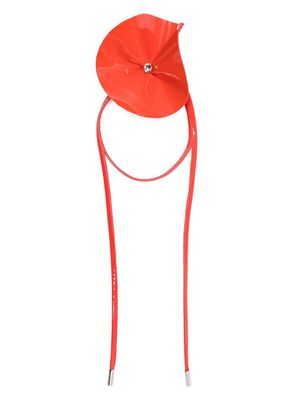 David Koma floral-appliqué choker necklace - Red