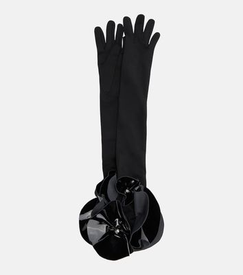 David Koma Floral-appliqué gloves