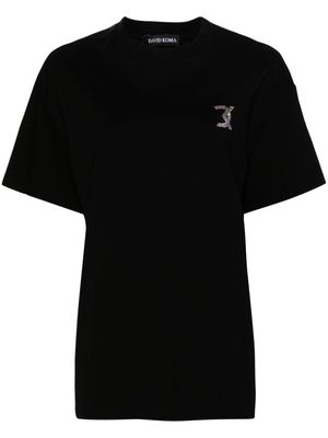 David Koma hotfix DK logo jersey T-shirt - Black