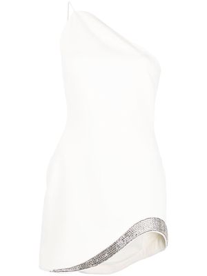 David Koma one-shoulder crystal-embellished dress - White