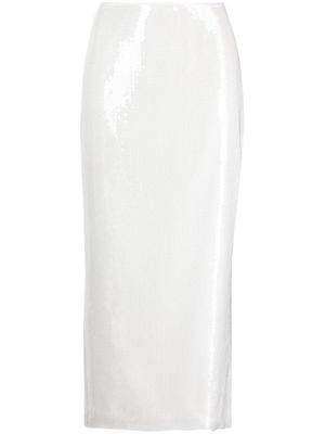 David Koma sequin-embellished midi skirt - White