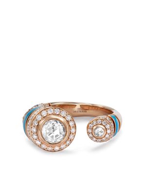 David Morris 18kt rose gold Asiyah diamond ring - Pink