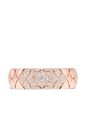 David Morris 18kt rose gold Astra diamond cuff bracelet - Pink