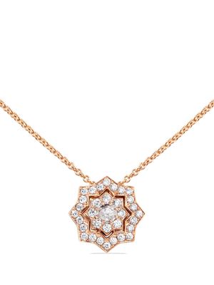 David Morris 18kt rose gold Astra diamond pendant necklace - Pink
