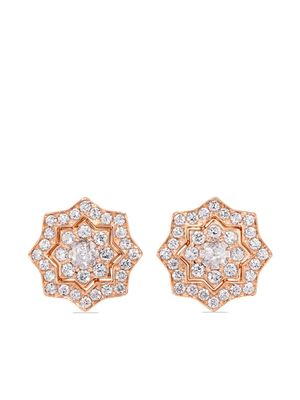 David Morris 18kt rose gold Astra diamond stud earrings - Pink