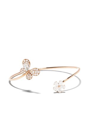 David Morris 18kt rose gold diamond Pixie bangle bracelet