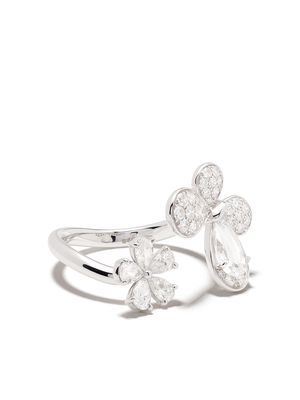David Morris 18kt white gold Pixie diamond ring