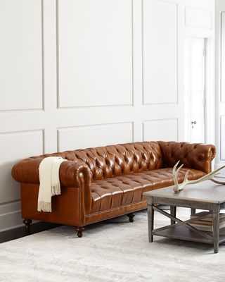 Davidson 69" Tufted Seat Chesterfield Sofa