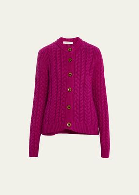 Dawn Cable Mohair Cardigan