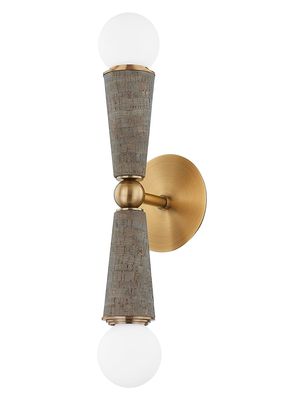 Dax 2-Light Wall Sconce - Patina Brass