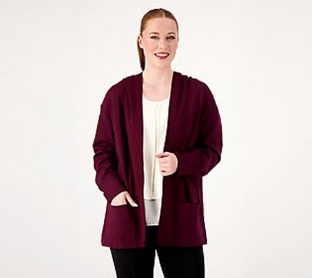 Day2Day by Duette NYC Petite Ponte Knit Hooded Jacket