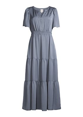 Daydream Satin Chiffon Maxi Dress