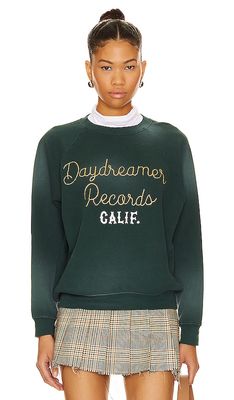 DAYDREAMER Daydreamer Records Rope Vintage Sweatshirt in Green