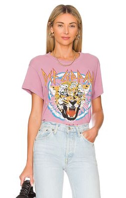 DAYDREAMER Def Leppard Adrenalize Tour Tee in Lavender