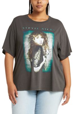 Daydreamer Stevie Nicks Oversize Graphic T-Shirt in Washed Black