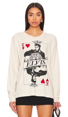 DAYDREAMER Sun Records x Elvis King Of Hearts Tee in Ivory