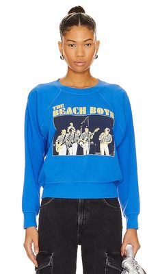 DAYDREAMER The Beach Boys Concert Raglan Crew in Blue