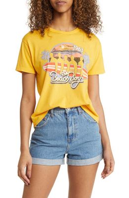 Daydreamer The Beach Boys Ringer Graphic T-Shirt in Dandelion
