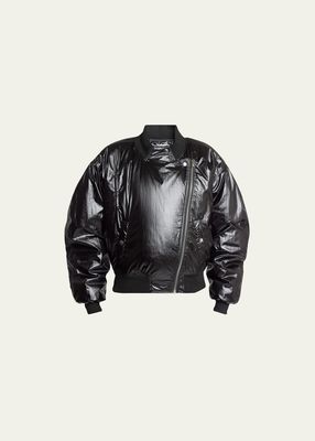 Daylite Faux Leather Bomber Jacket