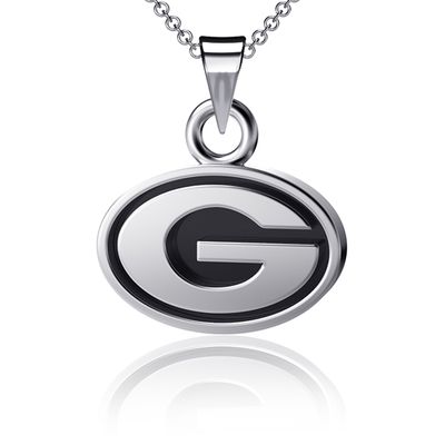 Dayna Designs Georgia Bulldogs Silver Small Pendant Necklace