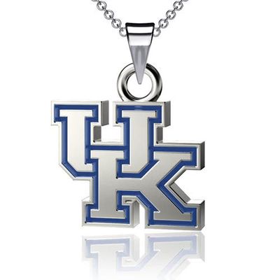 DAYNA DESIGNS Kentucky Wildcats Enamel Small Pendant Necklace in Silver