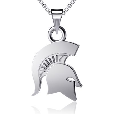 Dayna Designs Michigan State Spartans Silver Small Pendant Necklace