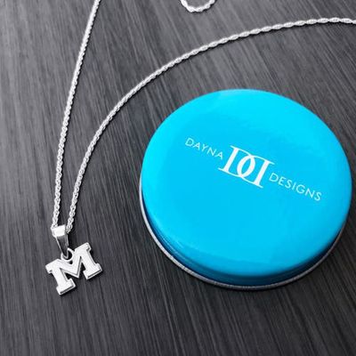 DAYNA DESIGNS Michigan Wolverines Silver Small Pendant Necklace