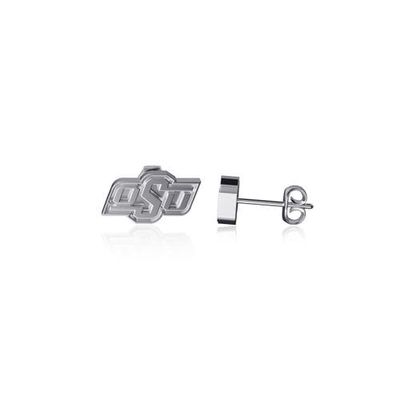 DAYNA DESIGNS Oklahoma State Cowboys Team Logo Silver Post Earrings
