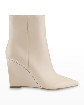 Dayna Leather Wedge Booties