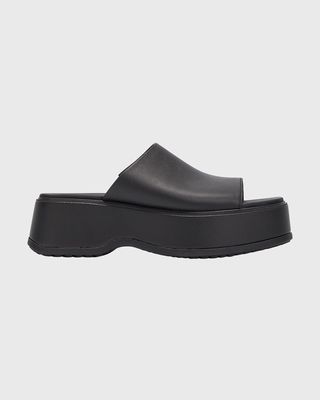 Dayspring Leather Platform Slide Sandals