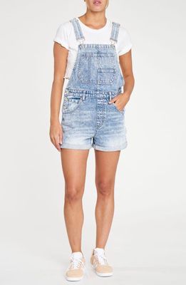 DAZE Baby Blues Denim Short Overalls in Ily