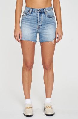 DAZE Bottom Line Distressed Cutoff Denim Shorts in Dancefloor