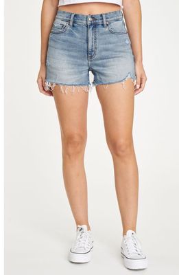 DAZE Troublemaker Cutoff Denim Shorts in Revenge