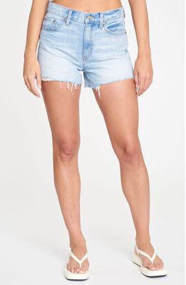 DAZE Troublemaker High Waist Distressed Denim Cutoff Shorts in Ice Cream Vintage