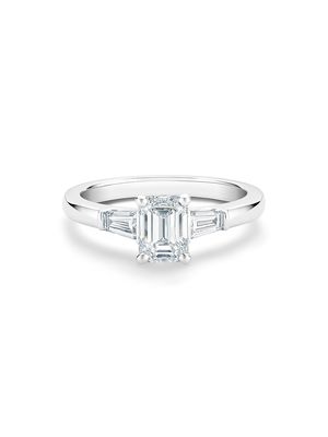 DB Classic Platinum & 1.27 TCW Diamond Engagement Ring - White - Size 6.5 - White - Size 6.5