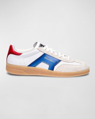 DBA Mixed Leather Low-Top Sneakers