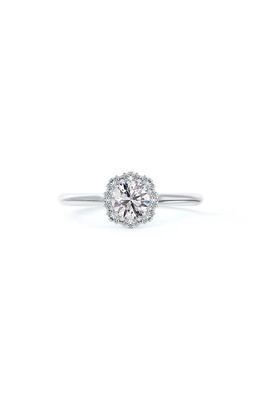 De Beers Forevermark Center of My Universe Floral Halo Diamond Engagement Ring in Platinum-D0.50Ct