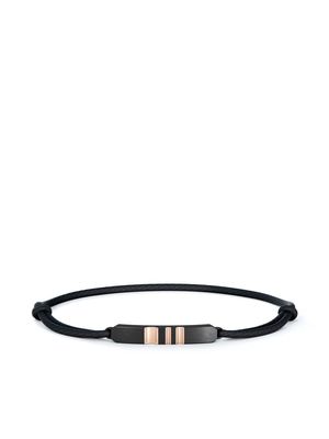 De Beers Jewellers 18kt rose gold and titanium RVL diamond cord bracelet - Black