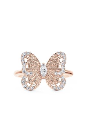 De Beers Jewellers 18kt rose gold Portraits of Nature Butterfly diamond ring - Pink