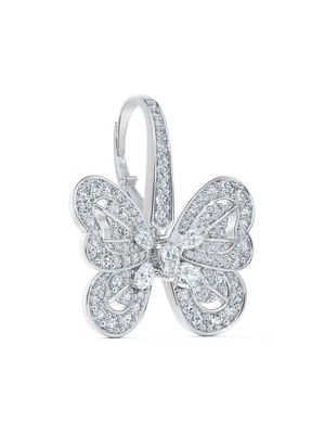 De Beers Jewellers 18kt white gold Portraits of Nature butterfly diamond earrings - Silver