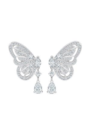 De Beers Jewellers 18kt white gold Portraits of Nature diamond earrings - Silver